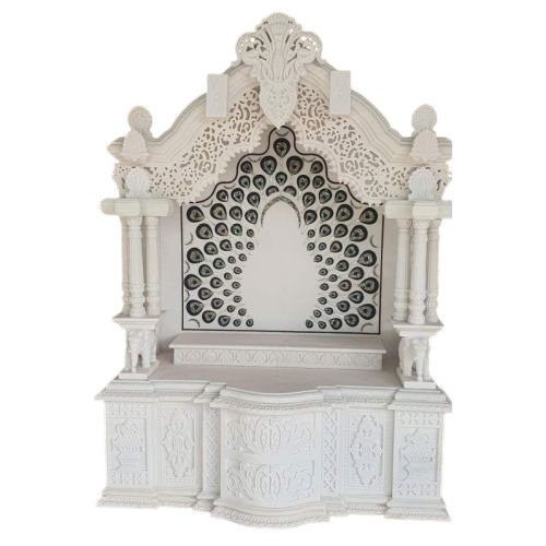 Hand Curved White Marble Temple