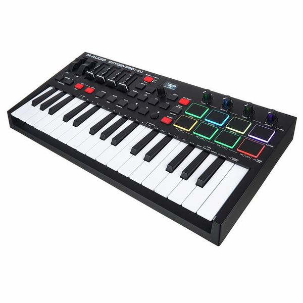 M-Audio Oxygen Pro Mini 32 Usb Midi Keyboard Controller - Body Material: Plastic