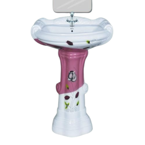 Magenta Big Sterling Pedestal Wash Basin