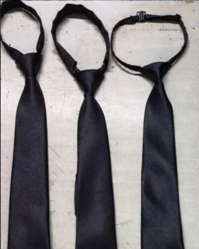 Mens Polyester Black Necktie