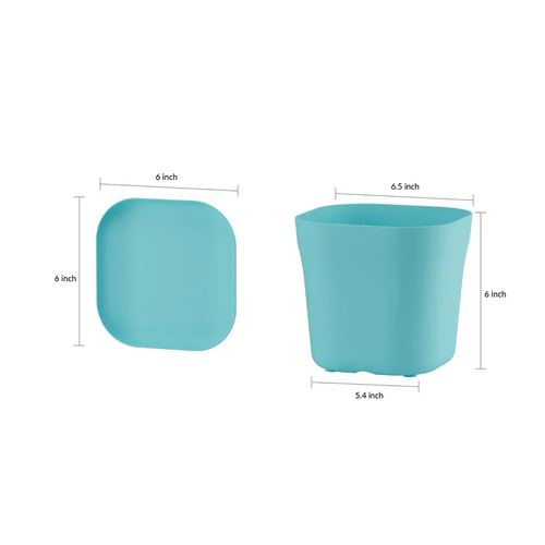 Plastic Flower Pot Set Pack of 3 With Tray