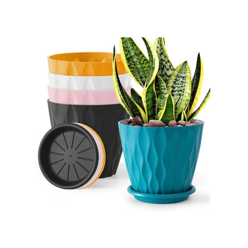 Plastic Round Flower Pots For Home Planters