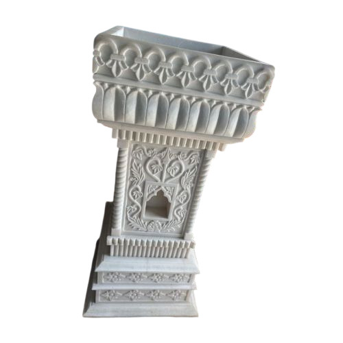 Polished Marble Tulsi Pot
