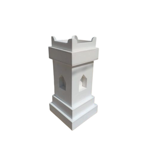 Polished White Marble Tulsi Pot