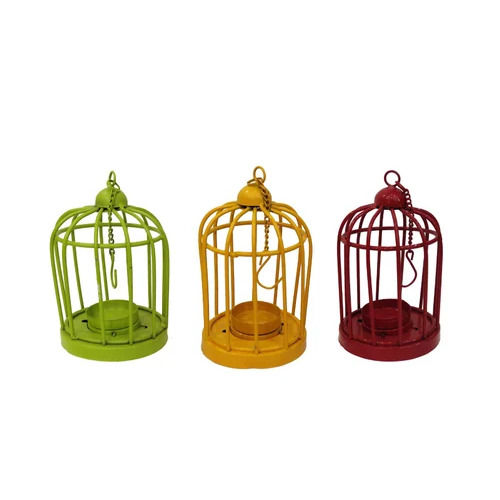 Bird Cage Shaped T Light Holder