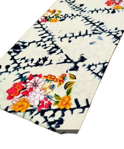 Cotton White Print Fabric
