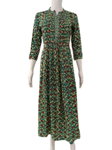 Ladies Cotton Printed Anarkali Kurti