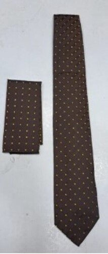 Men Brown Printed Cotton Tie