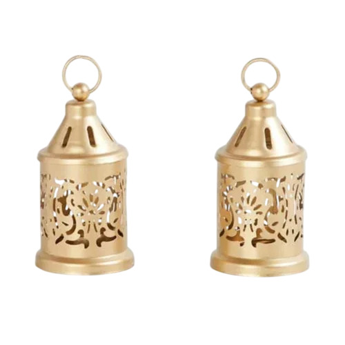 Metal Hanging Lantern - Color: Golden