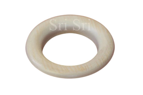 Multicolor Plastic Eyelets Rh Sandalwood Fancy Curtain Rings - Color: White & Yellow