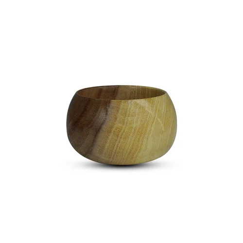 Natural Non Toxic Neem Wooden Snack Serving Bowl - Color: Brown