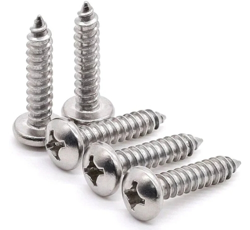 Pan Head Self Tapping Screws - Color: Silver