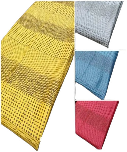 Printed Yellow Cotton Flex Fabric