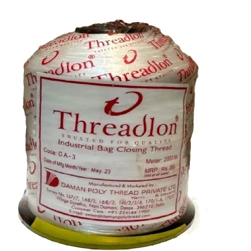 White Industrial Bag Closing Thread