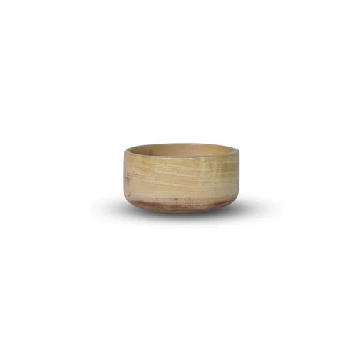 White Non Toxic Neem Wooden Salad Bowl 300 Ml
