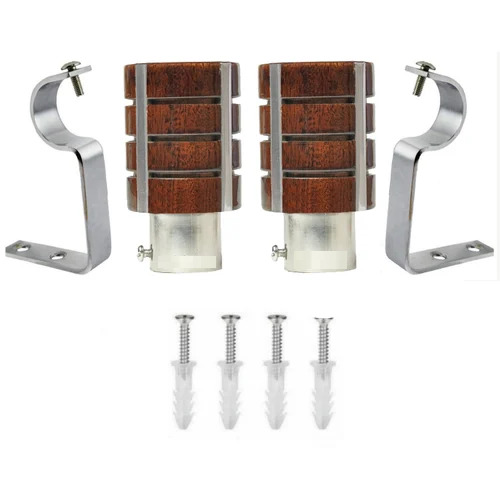 Wooden Curtain Bracket - Color: Brown