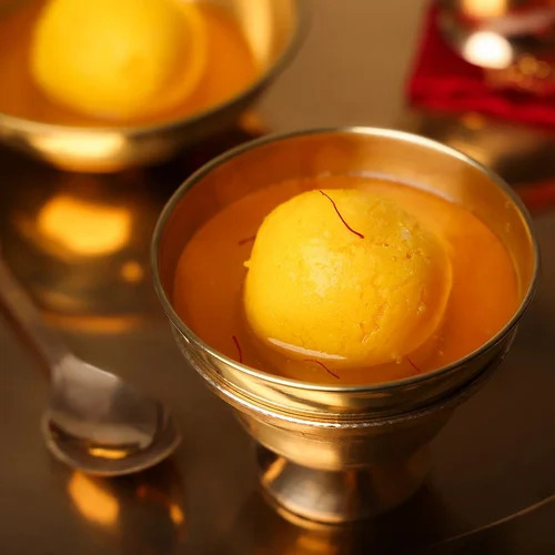 Delicious Kesar Rajbhog Sweet