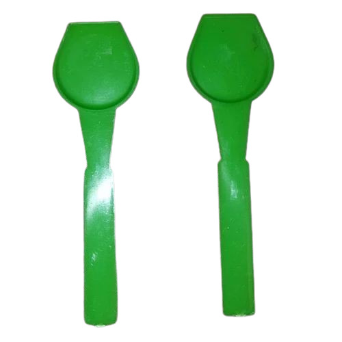Green Color Plastic Disposable Spoons