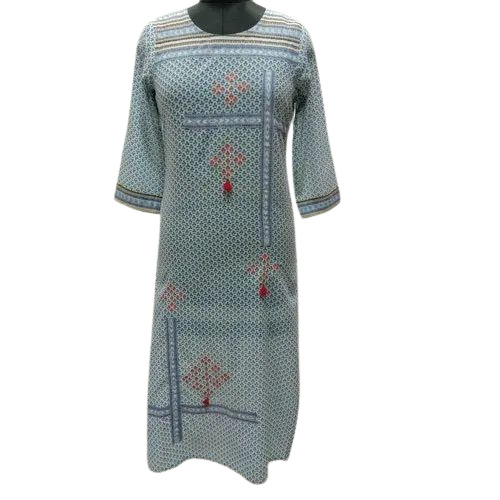 Ladies Cotton Fancy Embroidered Kurti