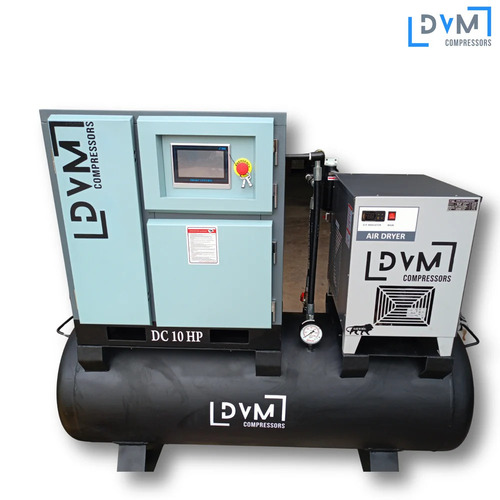 10 H.P Tank Mounted Screw Air Compressor