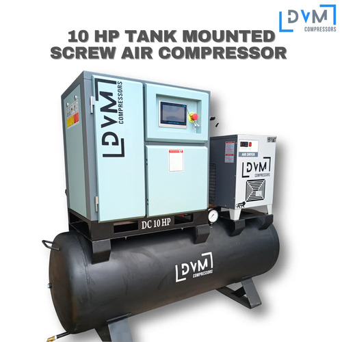 10 Hp Tank Mounted Screw Air Compressor