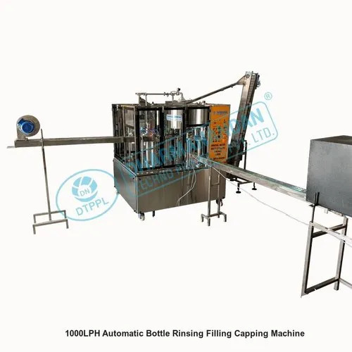 1000lph Automatic Bottle Rinsing Filling Capping Machine