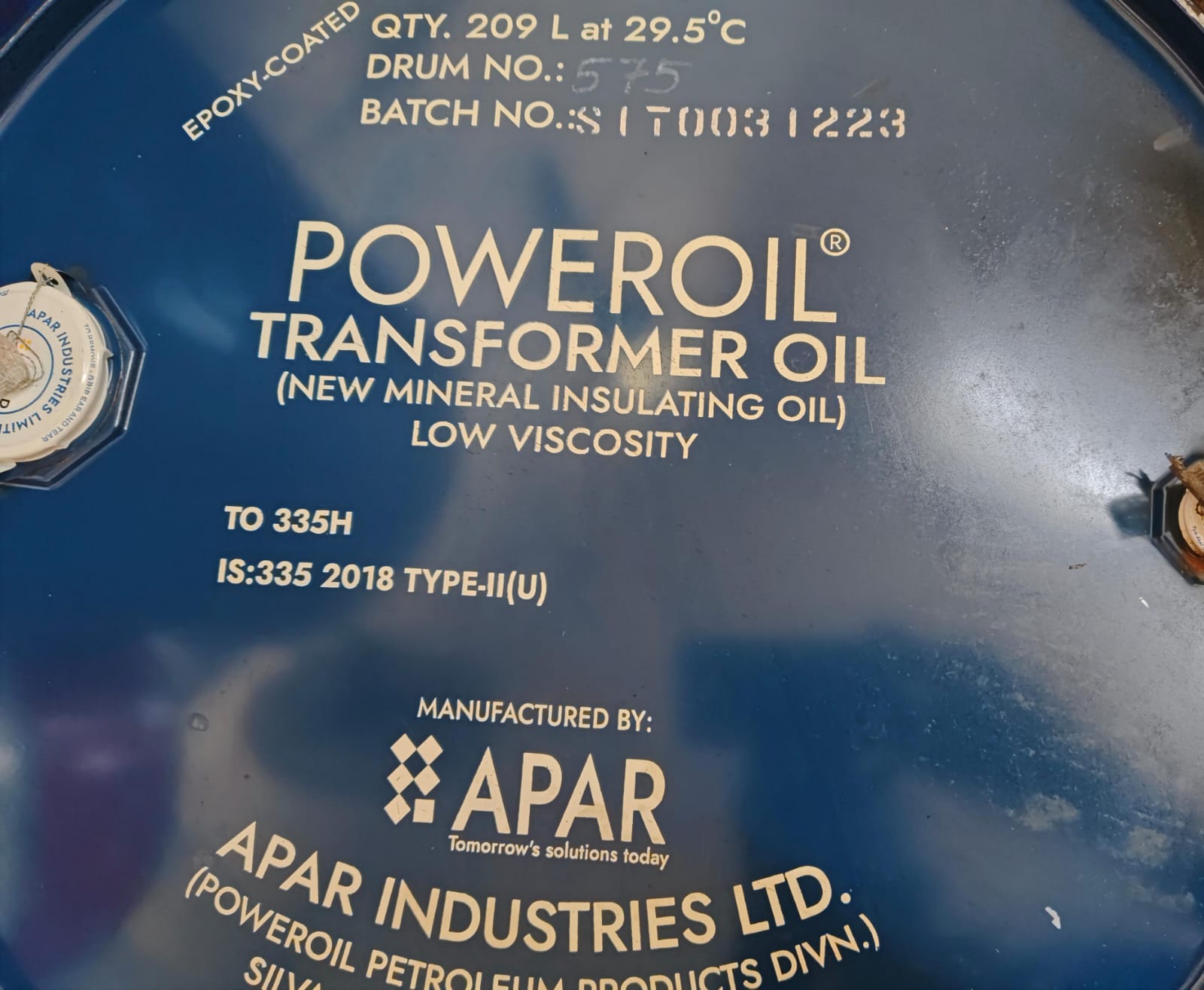 Apar Transformer Oil - Ash %: Nil