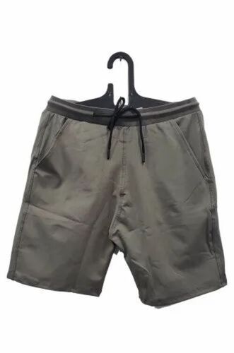 Grey Men Polyester Shorts