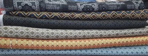 Poly Magic Slub Shirting Fabric Digital Print