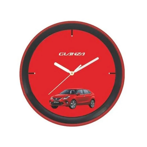 Red Printed Promotional Wall Clock
