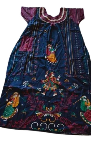 Round Neck Printed Cotton Nighty
