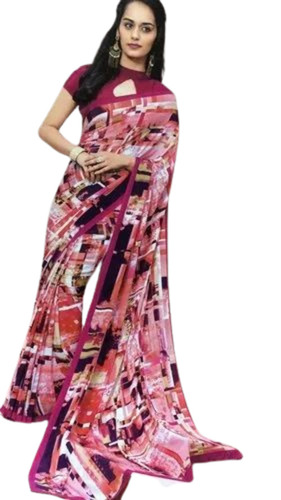 Fancy Crepe Printed Sarees