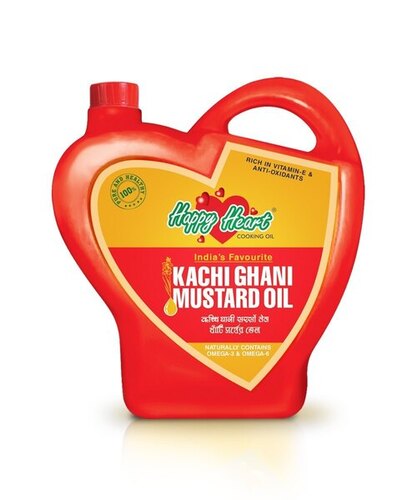 Happy Heart 5 Ltrs Kachi Ghani Mustard Oil