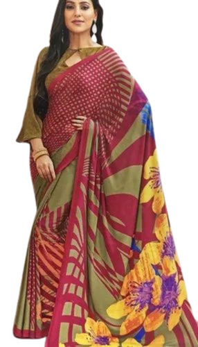 Ladies Crepe Printed Sarees