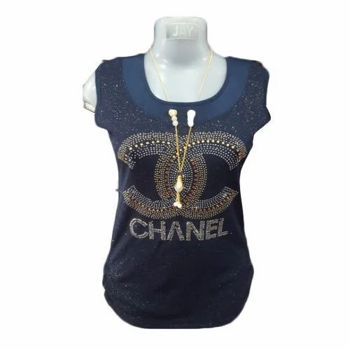Ladies Sleeveless Blue Top