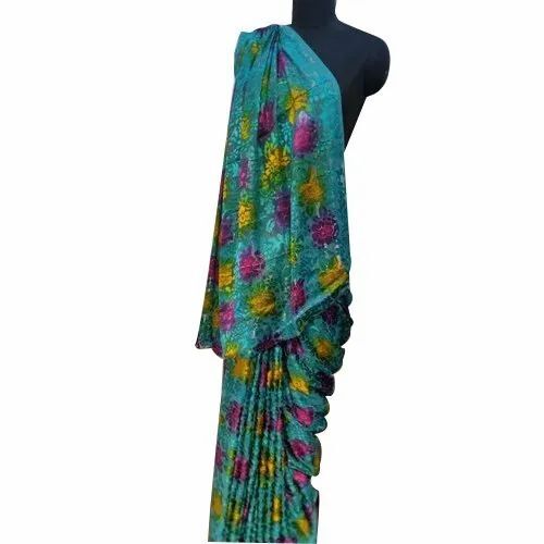 Party Wear Printed Brasso Saree