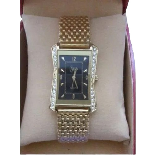 Stainless Steel Rectangular Wrist Watch