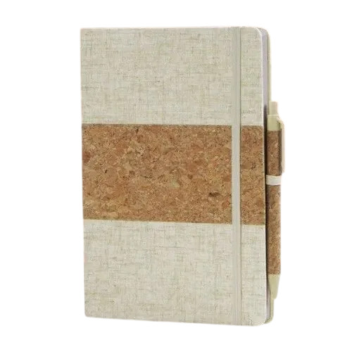 2 In 1 Khaki Brown Eco Notebook & Pen Corporate Gift Set