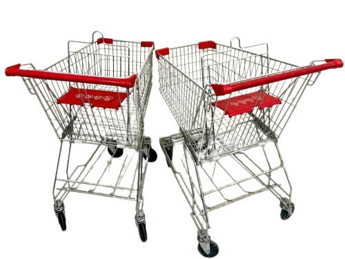 60l Mild Steel Super Market Shopping Trolley