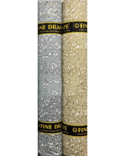 Chandni Plus Foil Floral Curtain Fabric