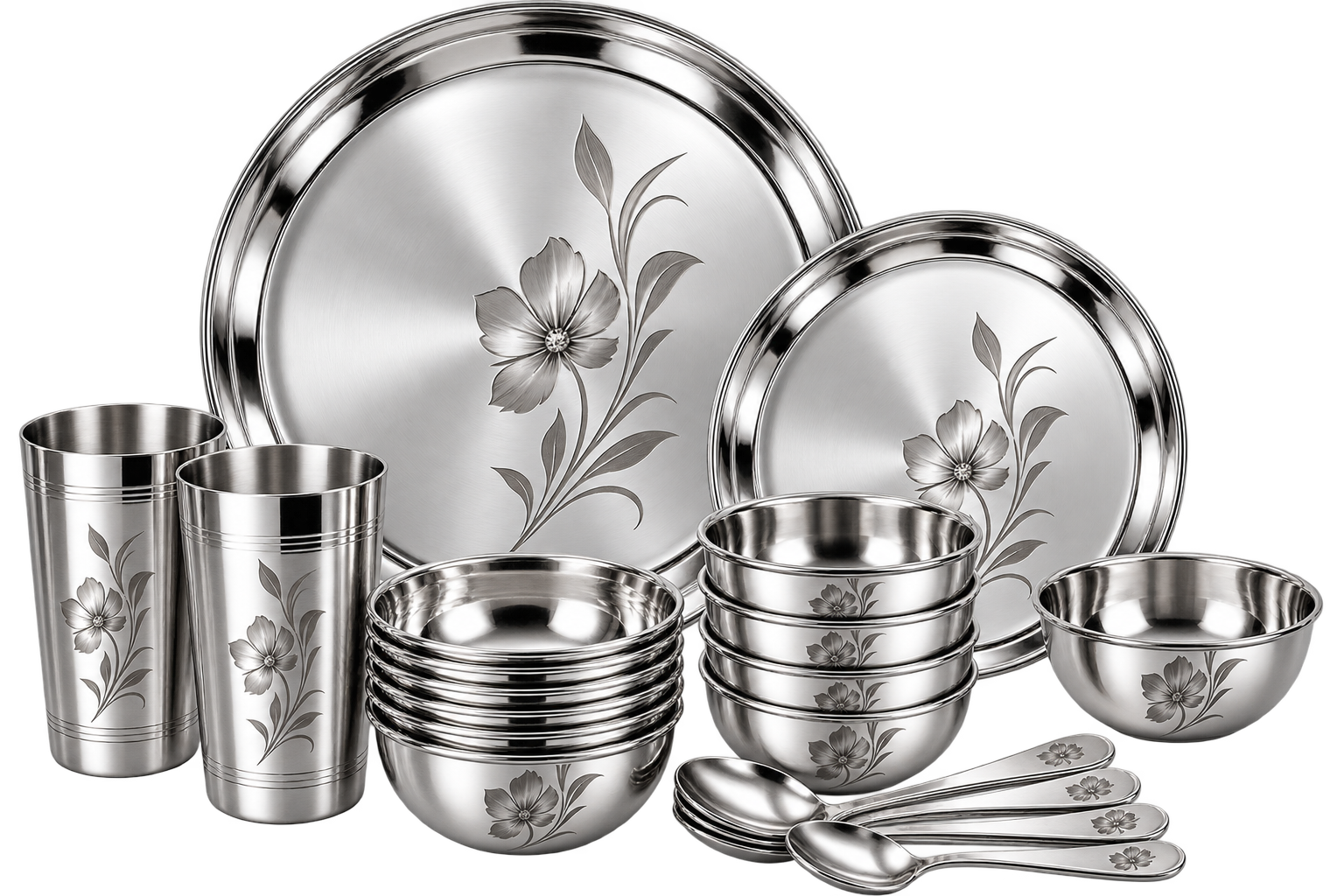 Stainless Steel Dinner Set