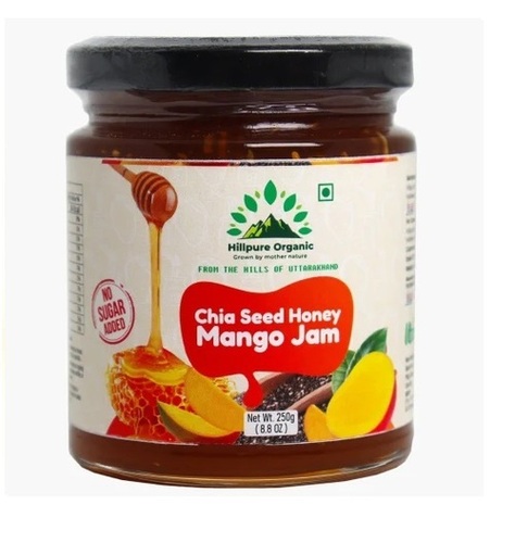 Hillpure Organic Grown Chia Seed Honey Mango Jam