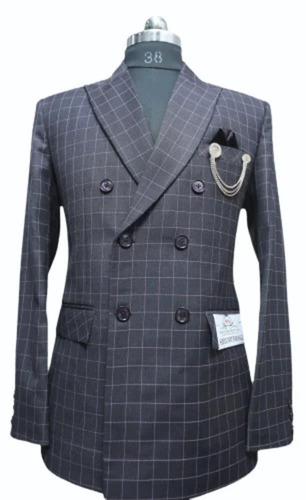 Premium Italian Check Double Breast Men Suit