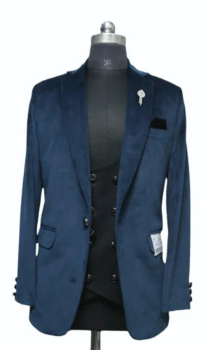 Premium Velvet Italian Pant Vest Men Blazer