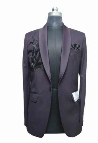 Purpulish Tuxedo Lapel Men 3-Piece Suit