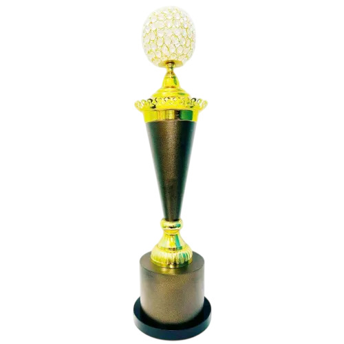 Scalloped Crown Globe Crystal Trophy