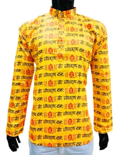 Shree Ganeshay Namah Printed Short Kurta