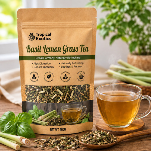 Basil Lemon Grass Tea AcA A  Naturally Refreshing Herbal Tea