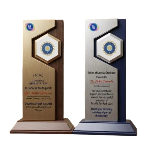 Corporate Executive Wooden Tower Award Trophy