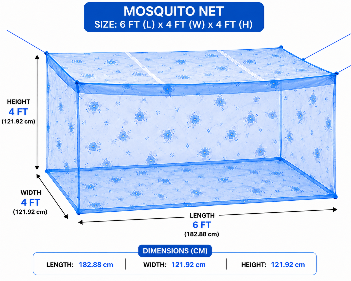 Mosquito Net 7 No Border Printed - Age Group: Adults